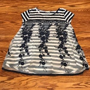 Women’s Altr’d State Top - Navy/White Striped